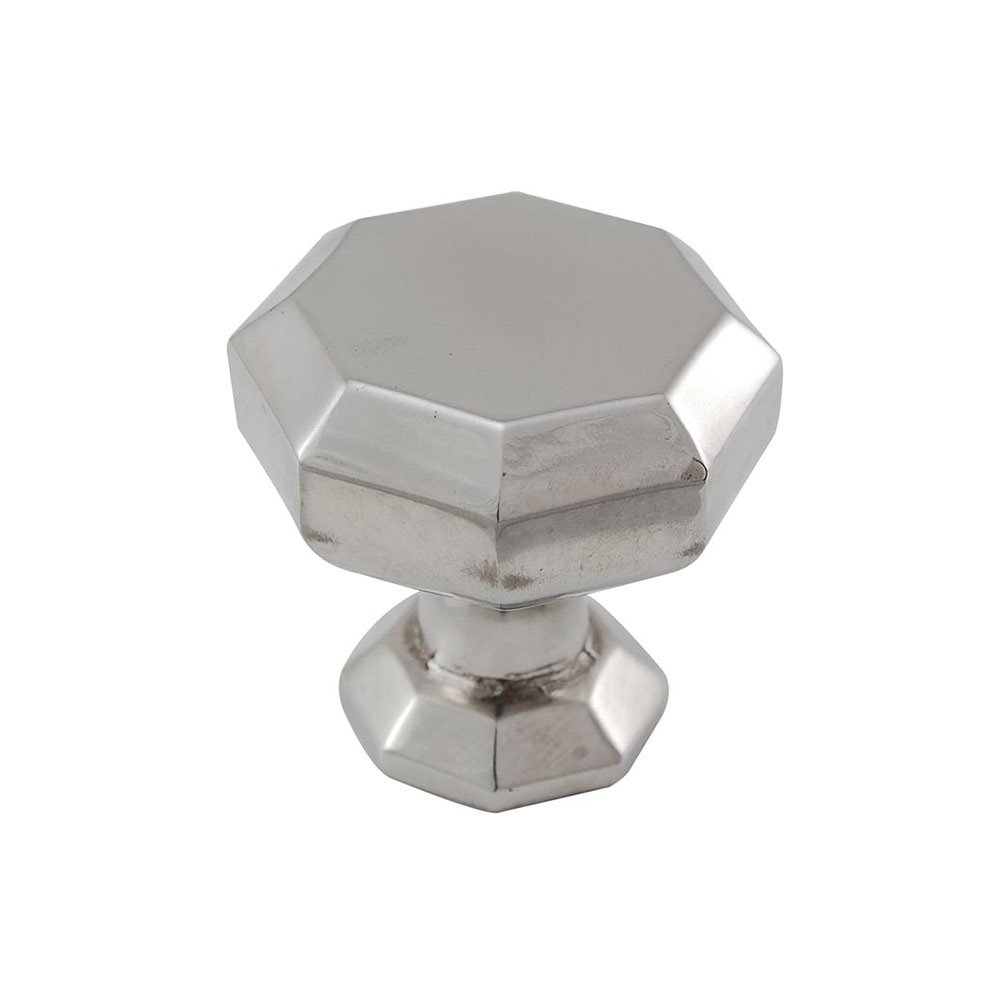 Vicenza Hardware Octagon Large Knob 1 1/4" in Polished Silver