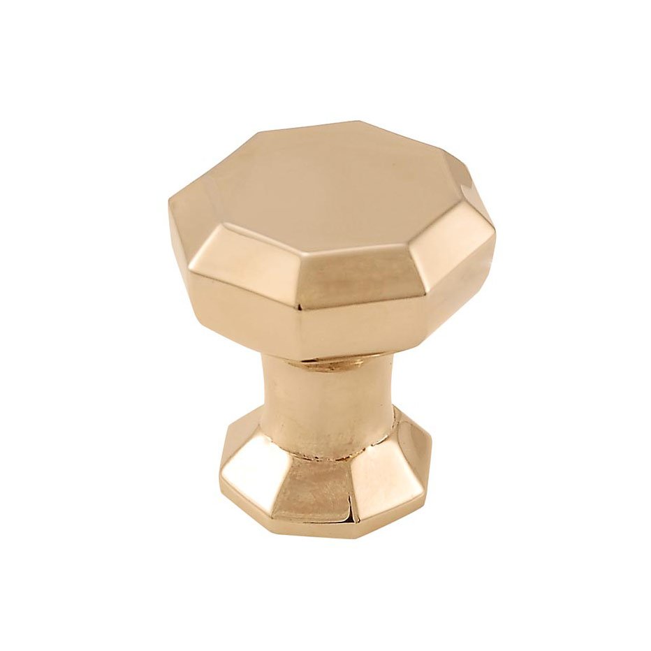 Vicenza Hardware Classic Knobs - Octagon Small Knob 1" in Polished Gold
