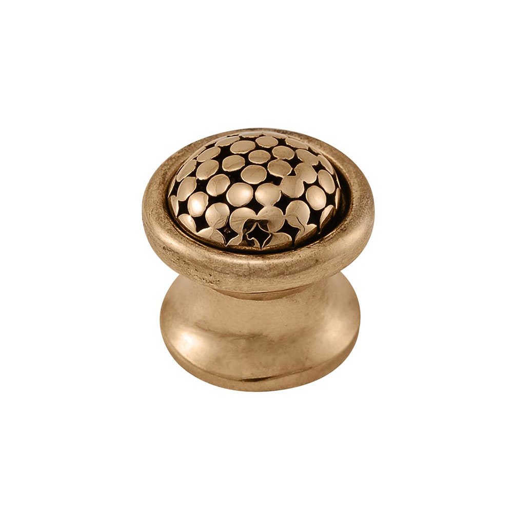 Vicenza Hardware Small Knob 1" in Antique Gold