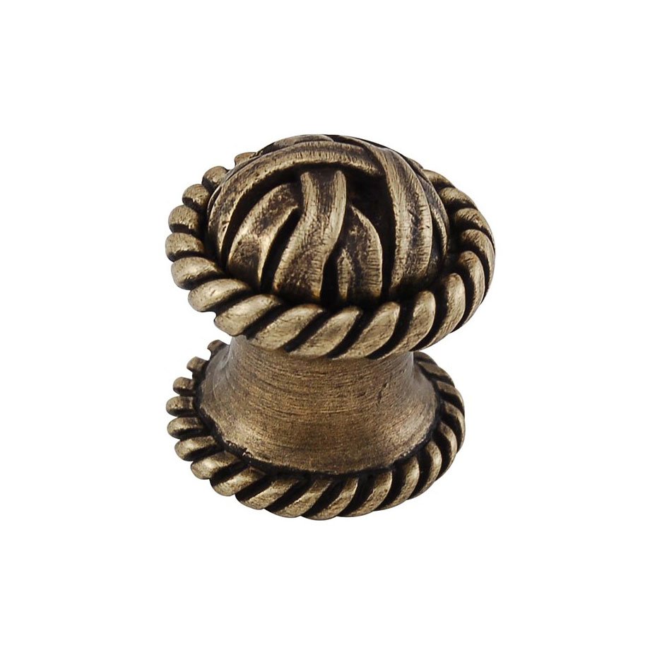 Vicenza Hardware Small Knob 1" in Antique Brass