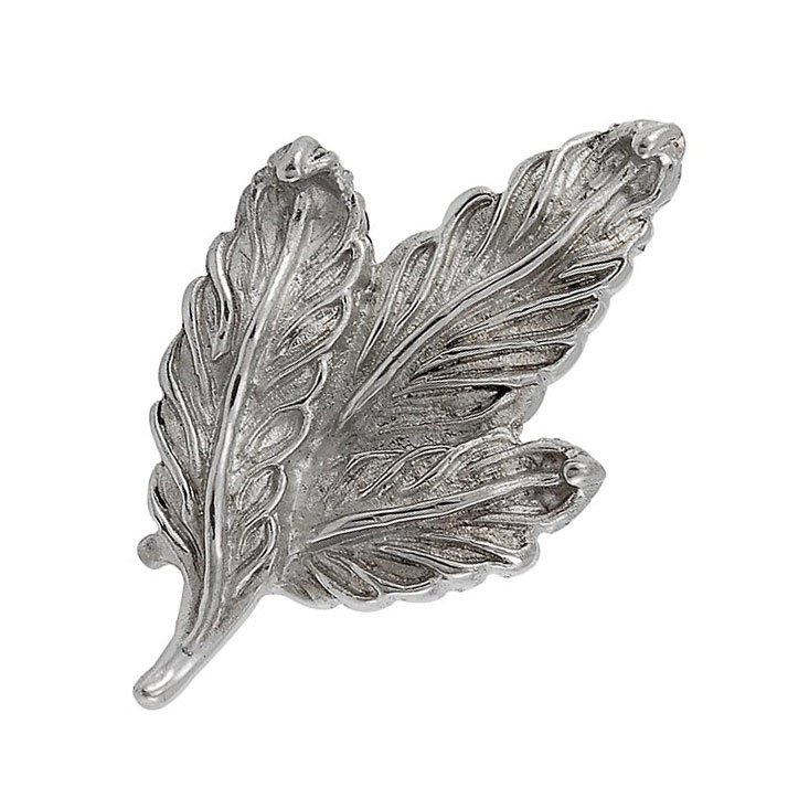 Vicenza Hardware Small Leaf Knob in Polished Silver
