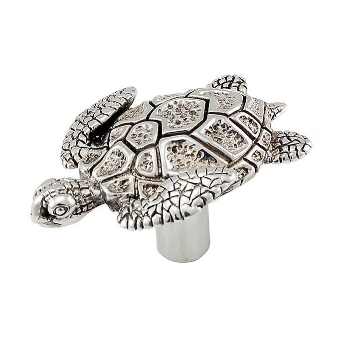 Vicenza Hardware Turtle Knob in Antique Silver
