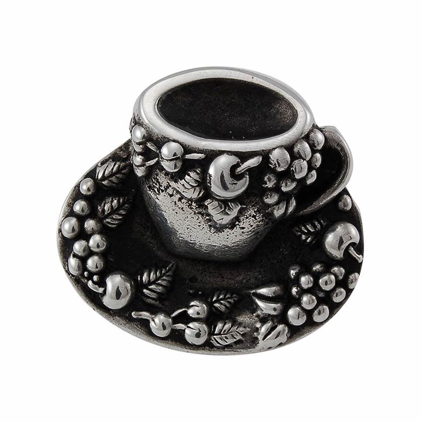 Vicenza Hardware Nature - Teacup Tazza Knob in Antique Silver