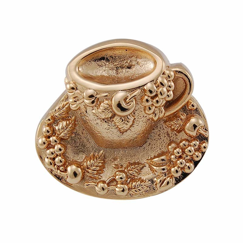 Vicenza Hardware Nature - Teacup Tazza Knob in Polished Gold