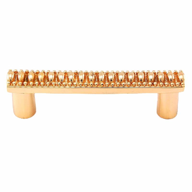 Vicenza Hardware Ribbed Handle 76mm in Polished Gold