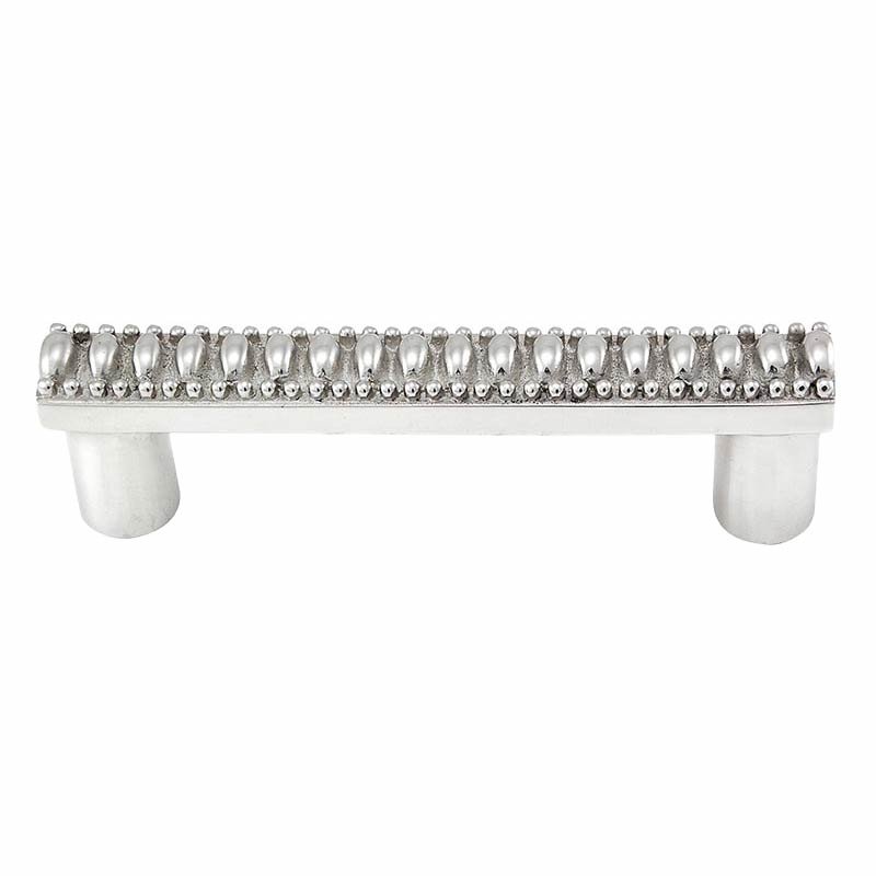 Vicenza Hardware Ribbed Handle 76mm in Polished Silver