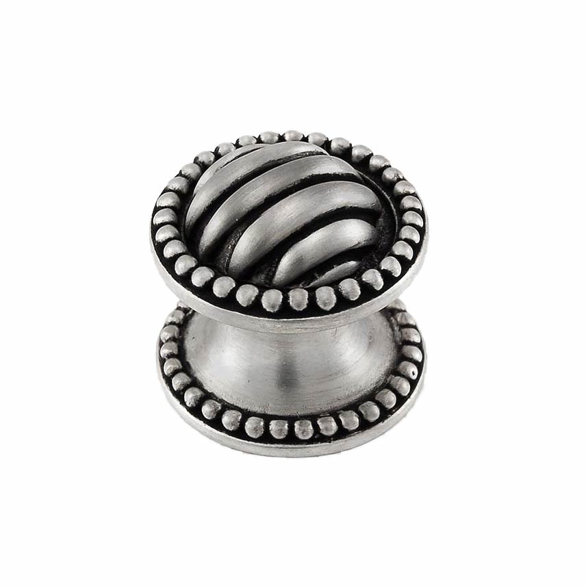 Vicenza Hardware Large Ribbed Knob 1 1/4" in Antique Nickel