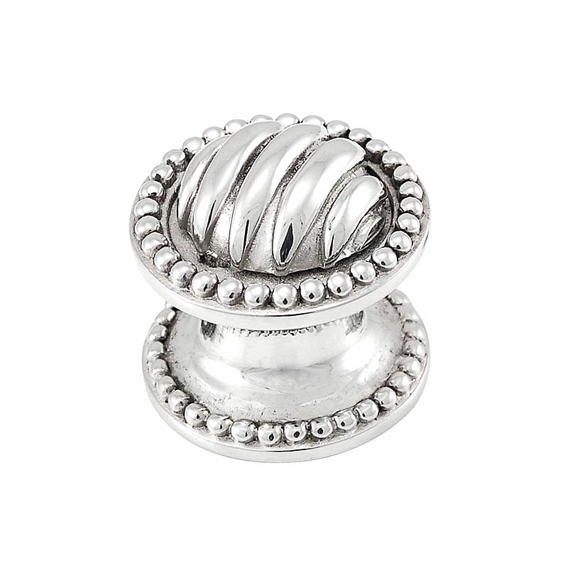 Vicenza Hardware Small Ribbed Knob 1" in Polished Nickel