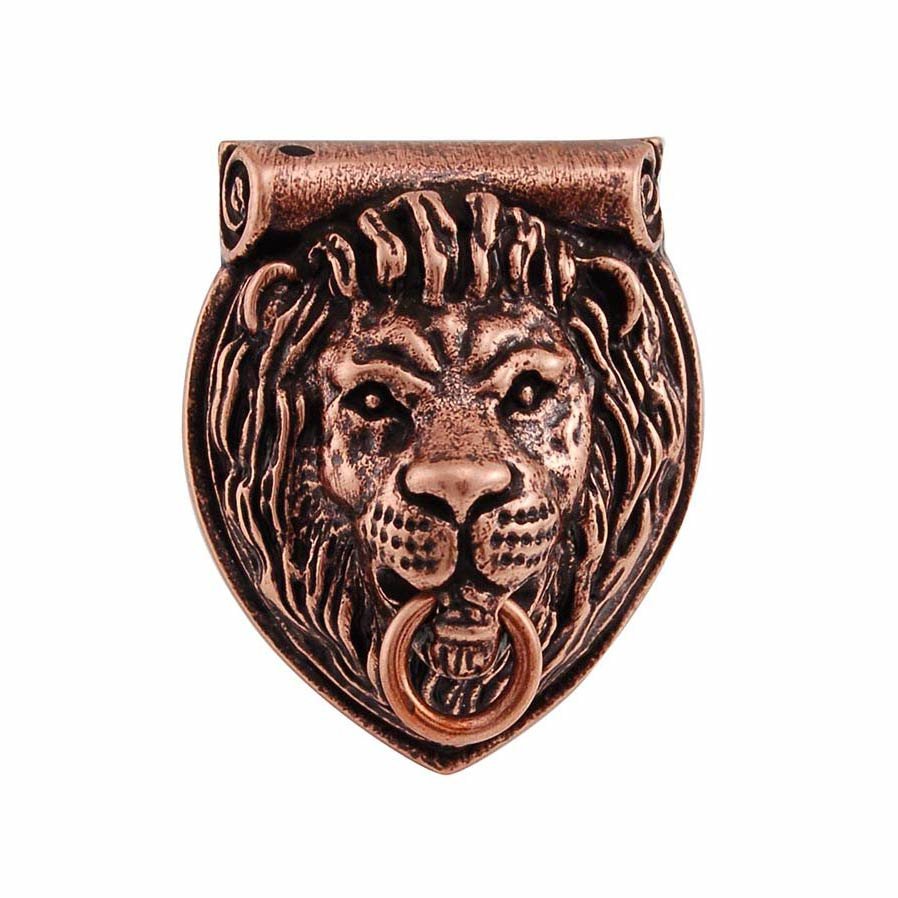 Vicenza Hardware Lion Head Knob in Antique Copper