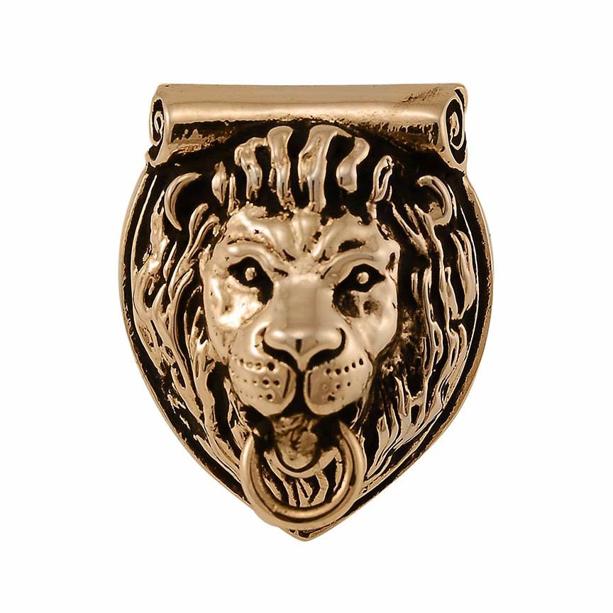 Vicenza Hardware Lion Head Knob in Antique Gold