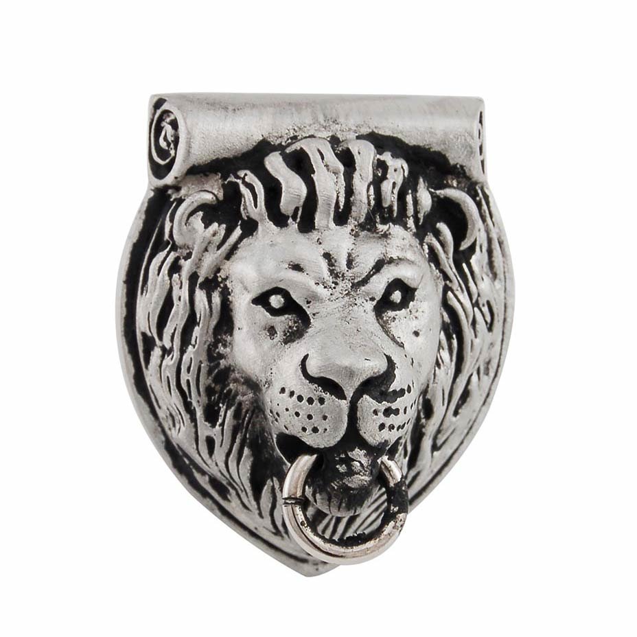Vicenza Hardware Lion Head Knob in Antique Nickel