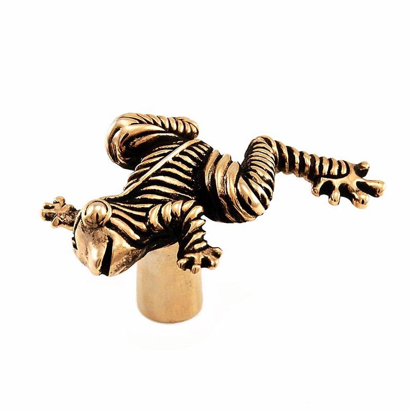 Vicenza Hardware Leaping Frog Knob in Antique Gold