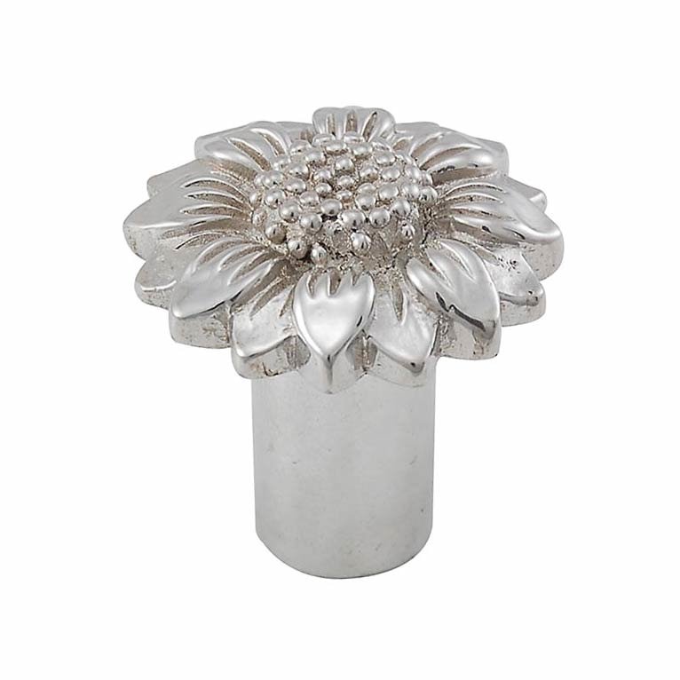 Vicenza Hardware Small Sunflower Knob 1" in Polished Nickel