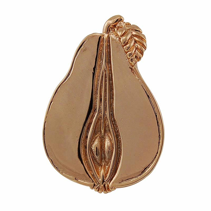 Vicenza Hardware Sliced Pear Knob in Polished Gold