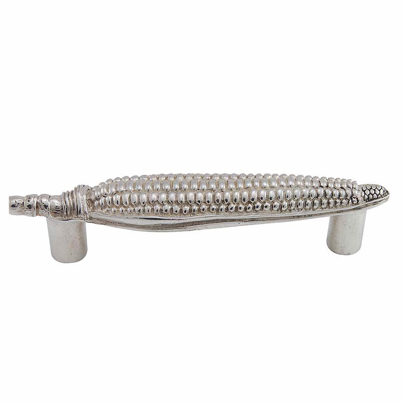 Vicenza Hardware Fruits and Veggies - Corn On The Cob Handle 76mm in Polished Silver
