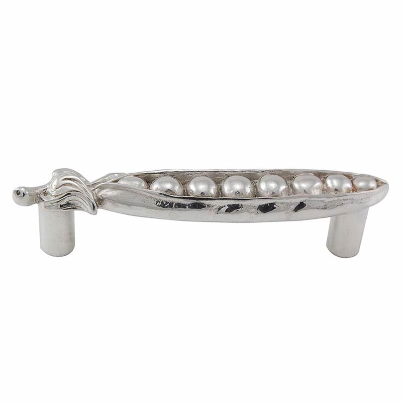 Vicenza Hardware Pea Pod Handle 76mm in Polished Silver