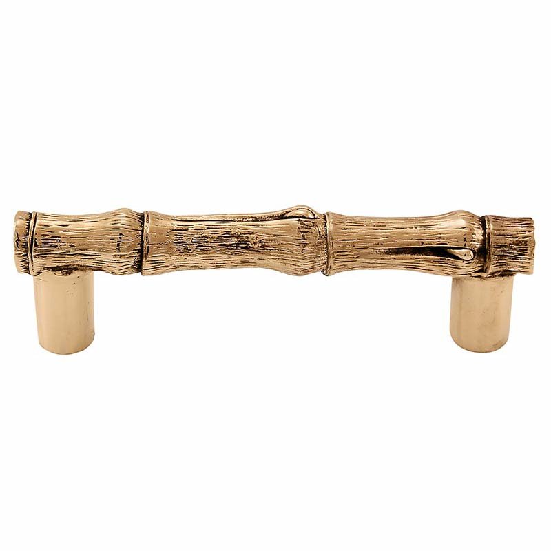 Vicenza Hardware Bamboo Handle 76mm in Antique Gold