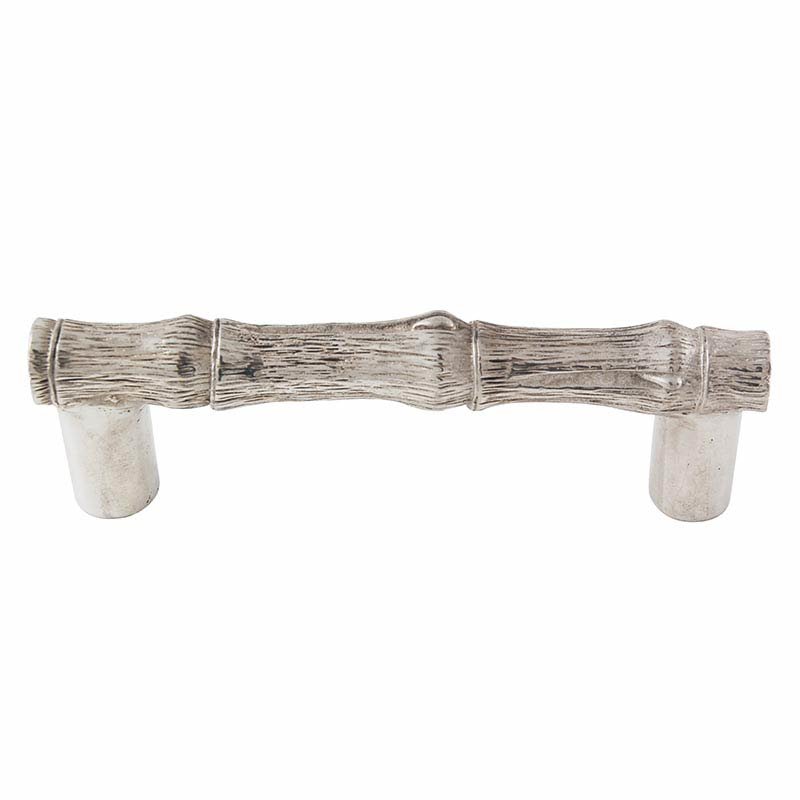 Vicenza Hardware Bamboo Handle 76mm in Polished Silver
