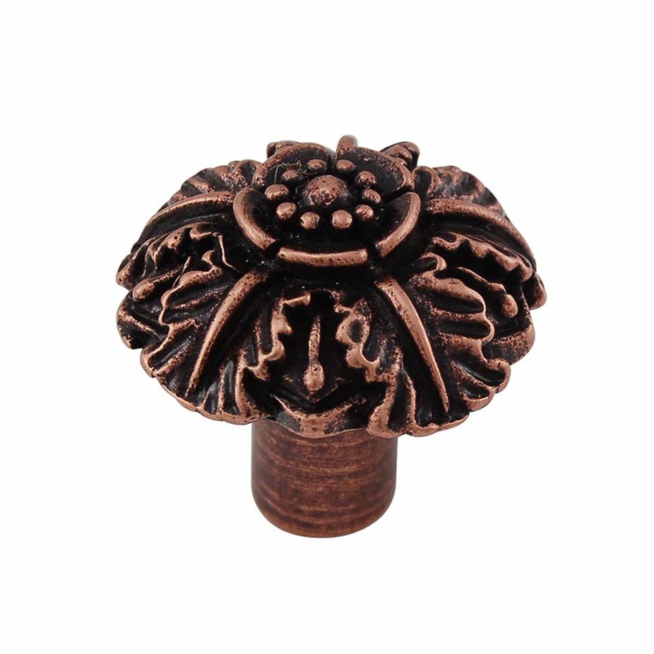 Vicenza Hardware Large Flower Knob 1 1/4" in Antique Copper