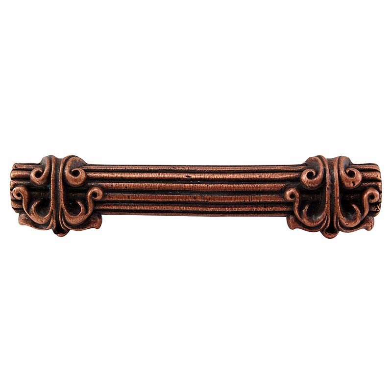 Vicenza Hardware Ornate Handle 76mm in Antique Copper