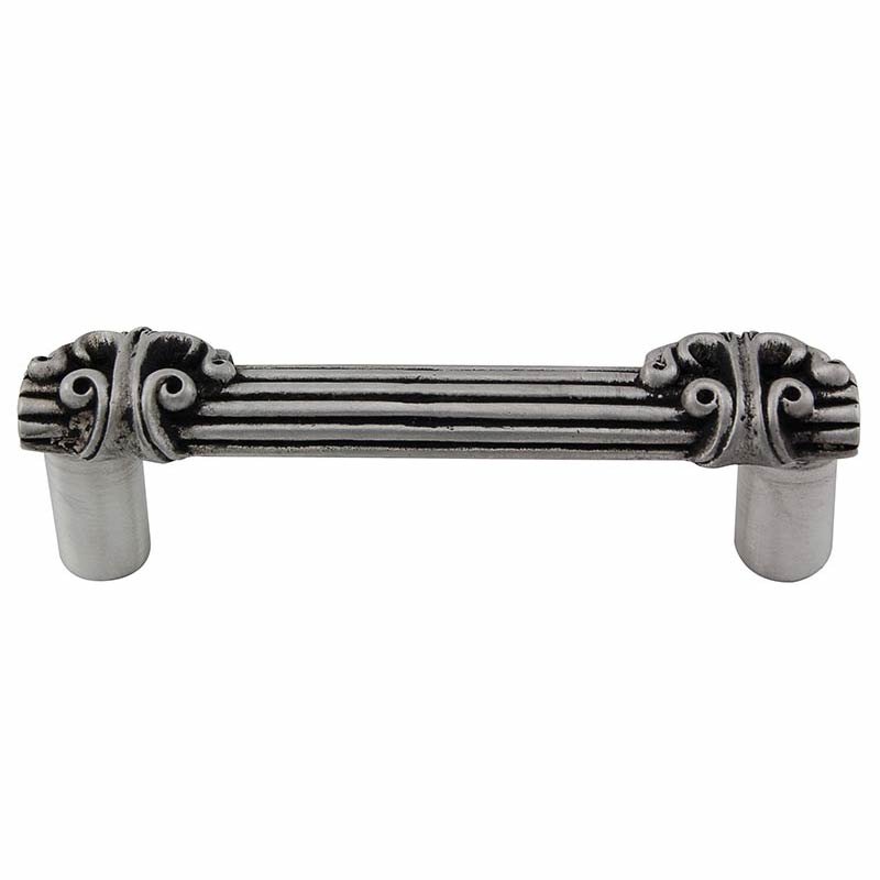 Vicenza Hardware Ornate Handle 76mm in Antique Nickel