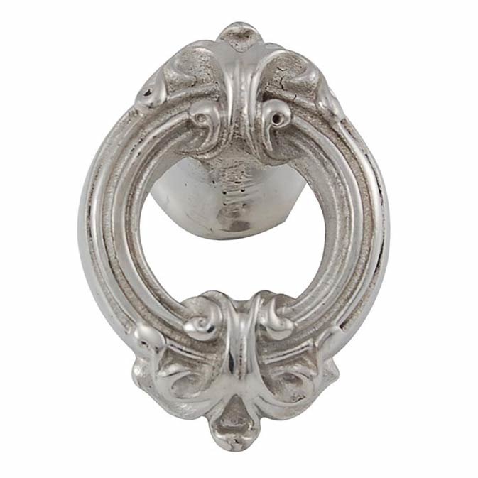 Vicenza Hardware Small Ornate Knob in Polished Silver
