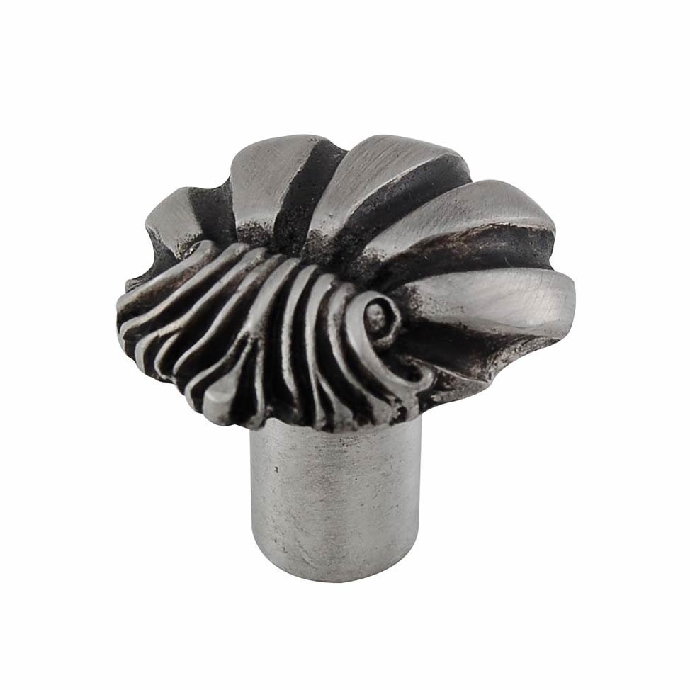 Vicenza Hardware Large Shell Design Knob in Antique Nickel