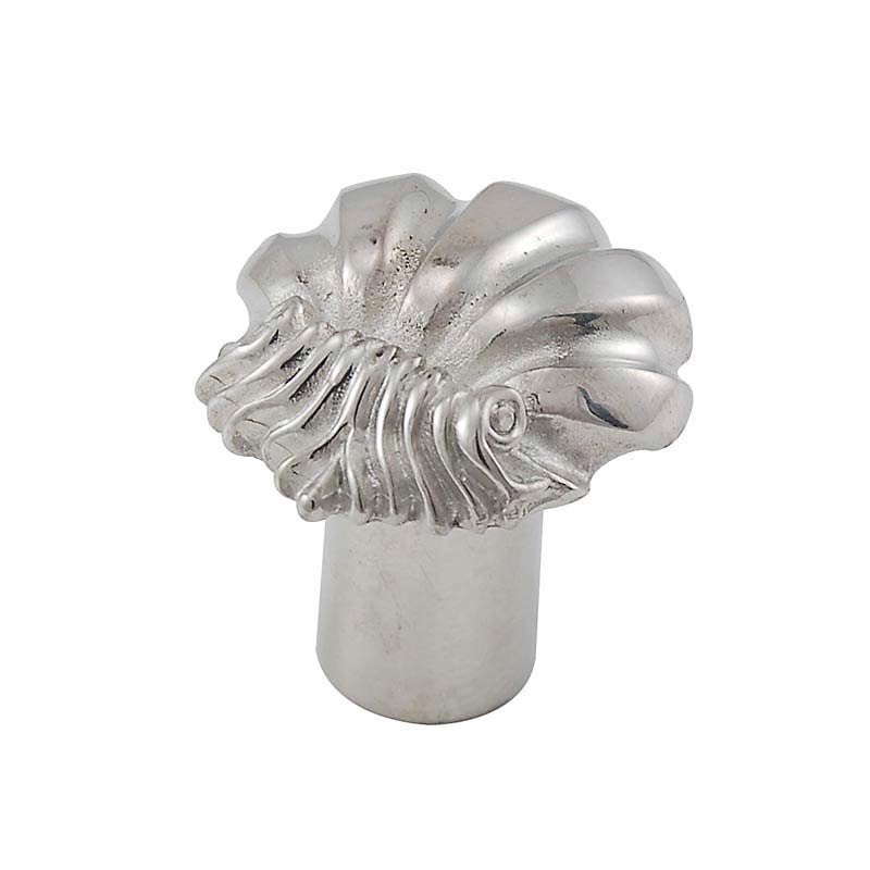 Vicenza Hardware Small Shell Design Knob in Polished Nickel