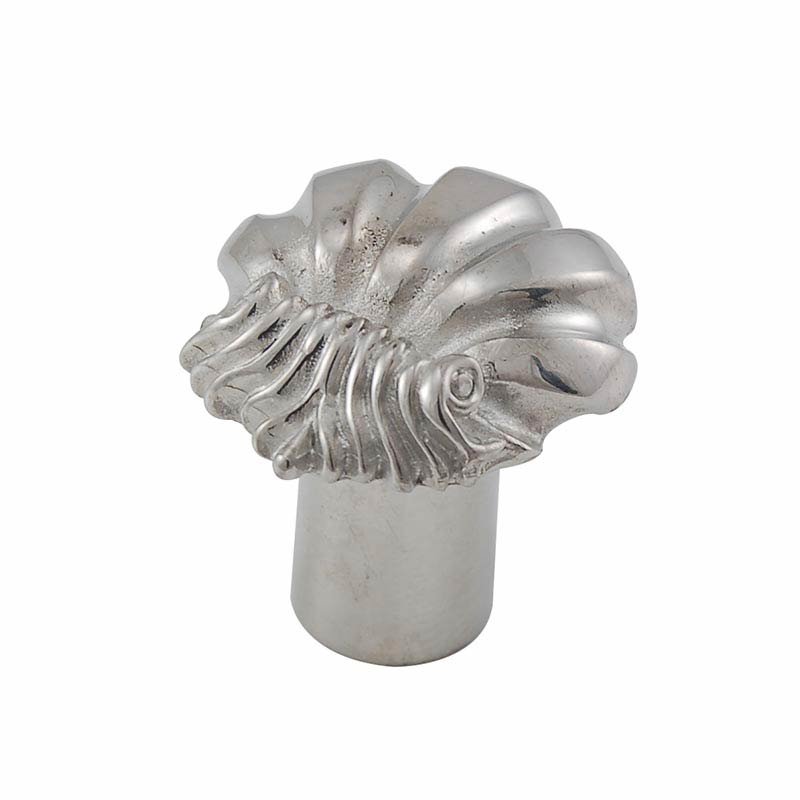 Vicenza Hardware Small Shell Design Knob in Polished Silver