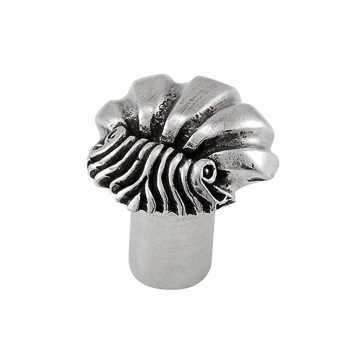 Vicenza Hardware Small Shell Design Knob in Vintage Pewter