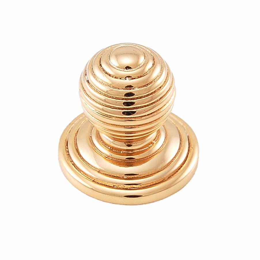 Vicenza Hardware Large Multi Ring Ball Knob in Polished Gold