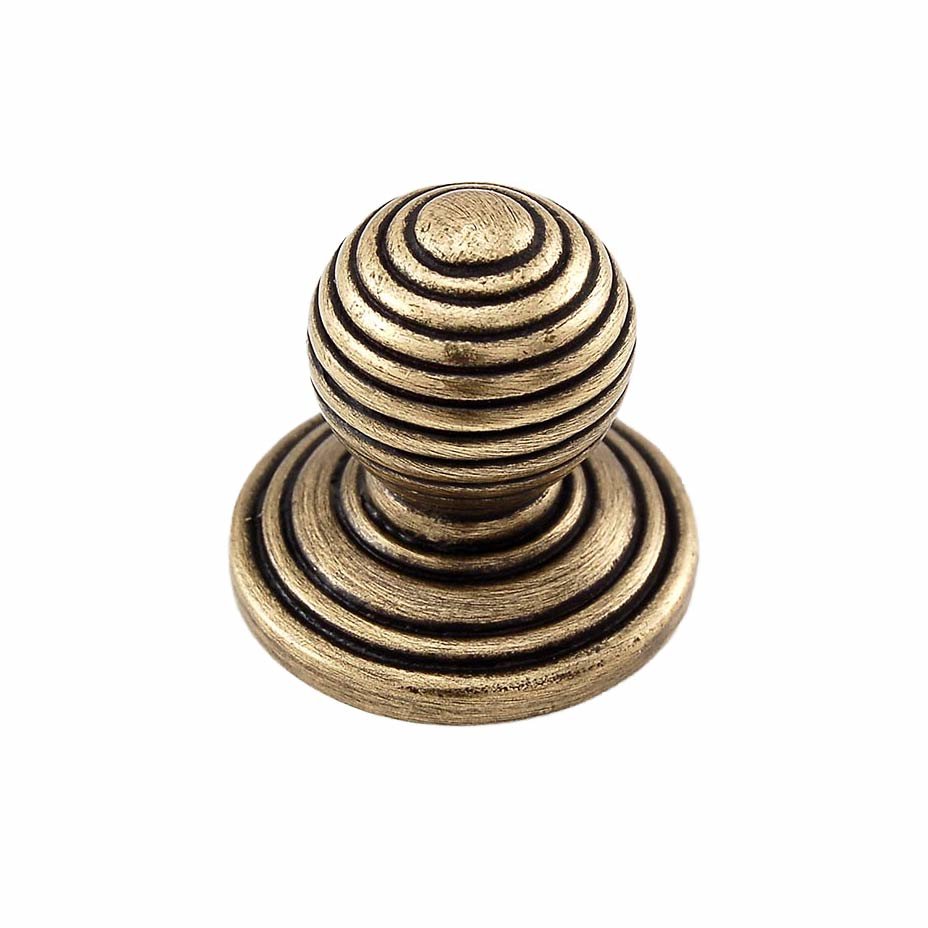 Vicenza Hardware Small Multi Ring Ball Knob in Antique Brass