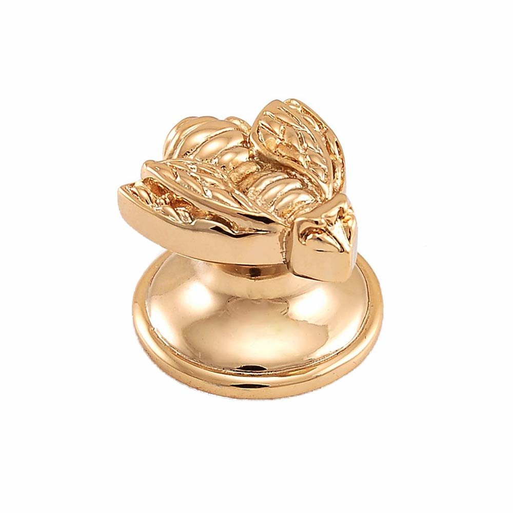 Vicenza Hardware Large Bumble Bee Knob in Polished Gold