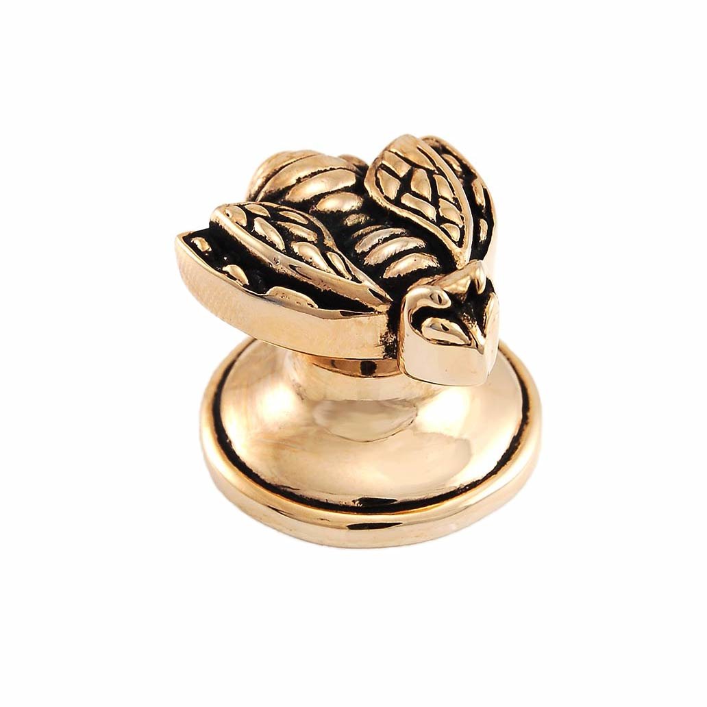 Vicenza Hardware Small Bumble Bee Knob in Antique Gold