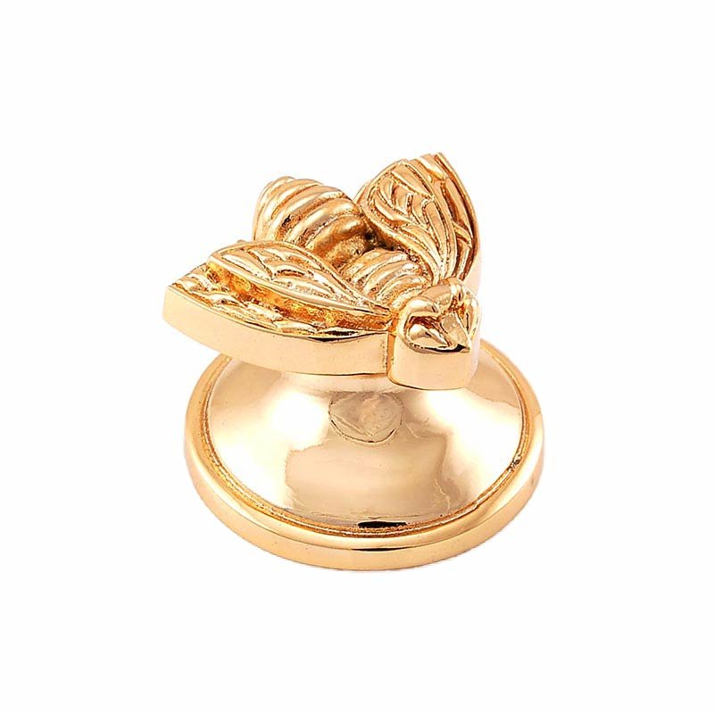 Vicenza Hardware Small Bumble Bee Knob in Polished Gold