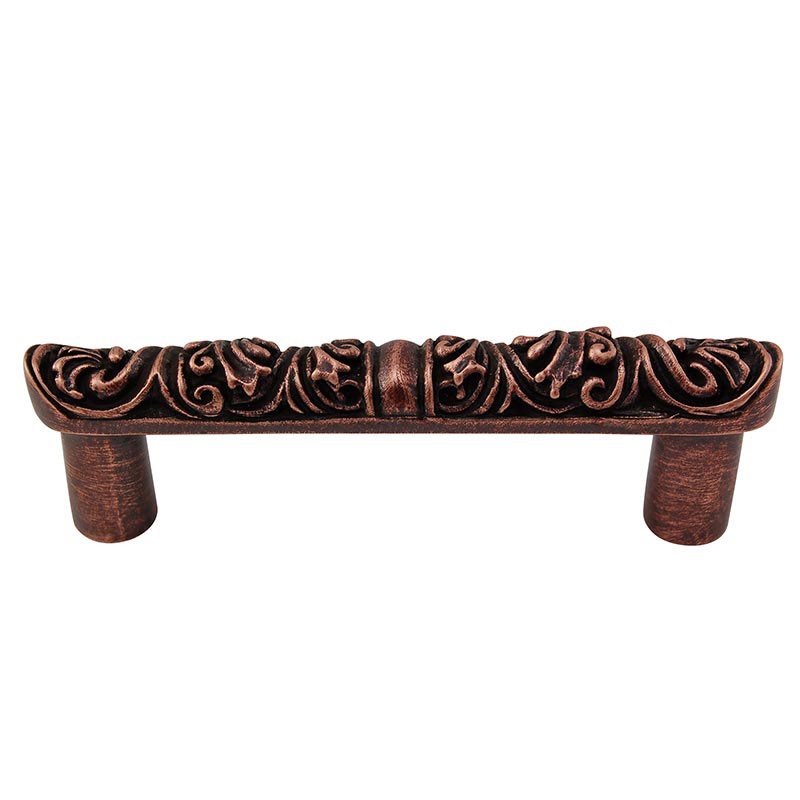 Vicenza Hardware 3" Centers Round End Pull in Antique Copper