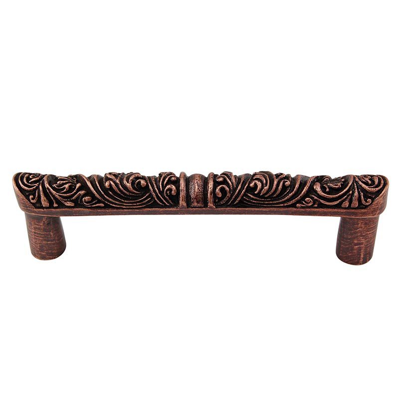 Vicenza Hardware 4" Centers Round End Pull in Antique Copper