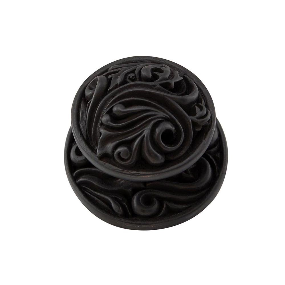 Vicenza Hardware Large Fancy Round Knob in Oil Rubbed Bronze