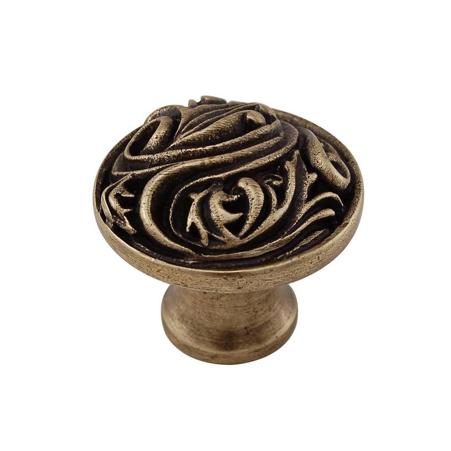 Vicenza Hardware 1 1/4" Small Base Knob in Antique Brass
