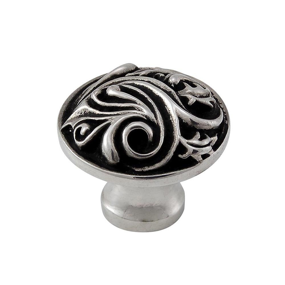 Vicenza Hardware 1 1/4" Small Base Knob in Antique Silver