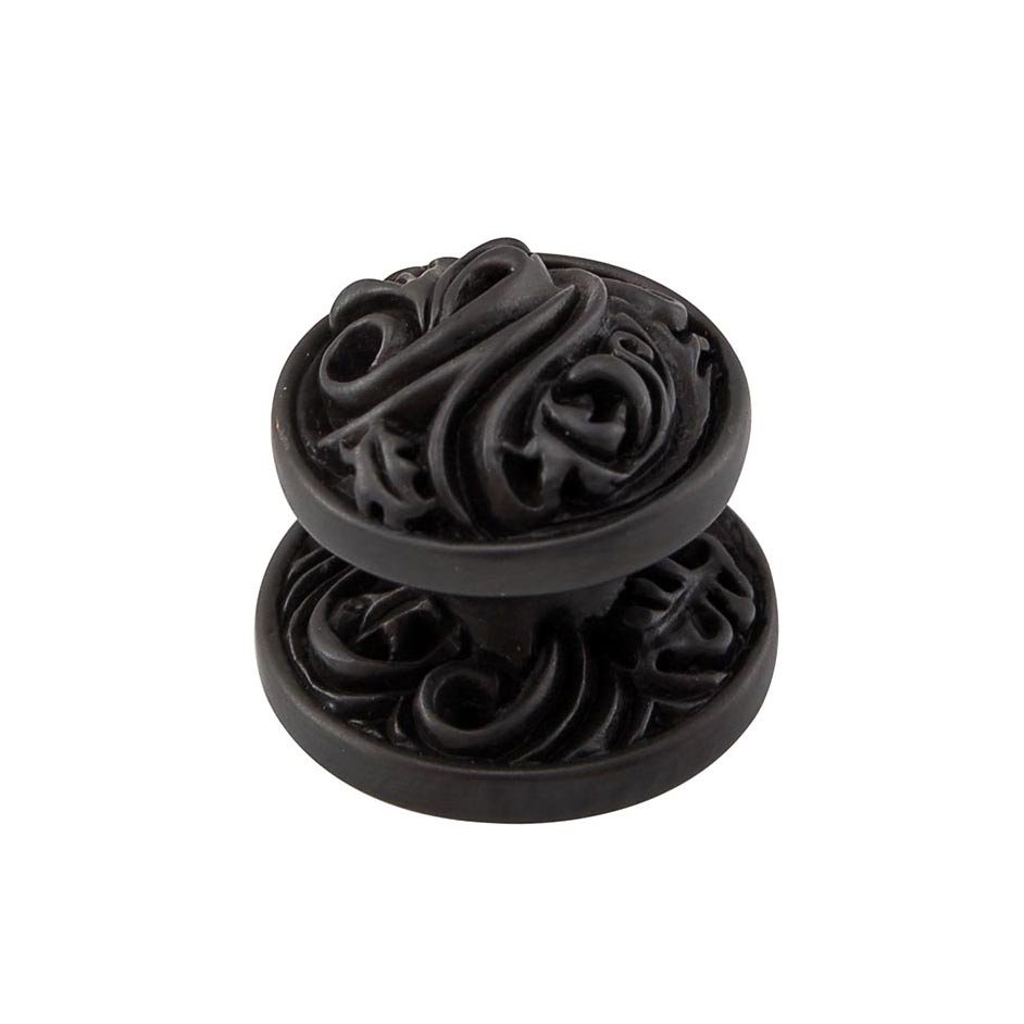 Vicenza Hardware Small Fancy Round Knob in Oil Rubbed Bronze