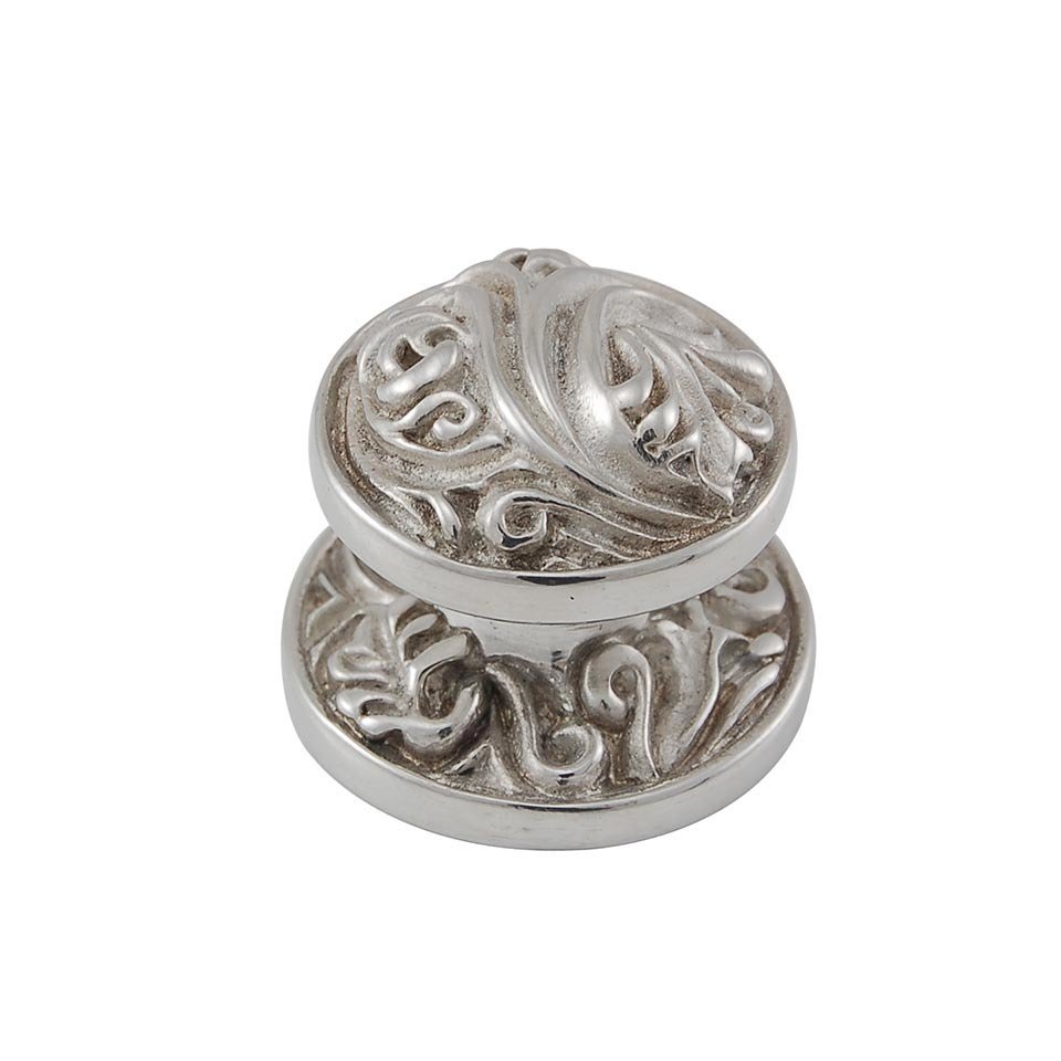 Vicenza Hardware Small Fancy Round Knob in Polished Silver