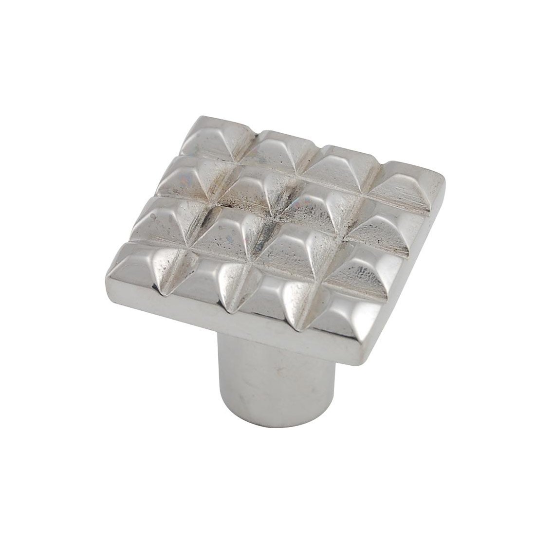 Vicenza Hardware Large Square Cube Knob in Polished Silver