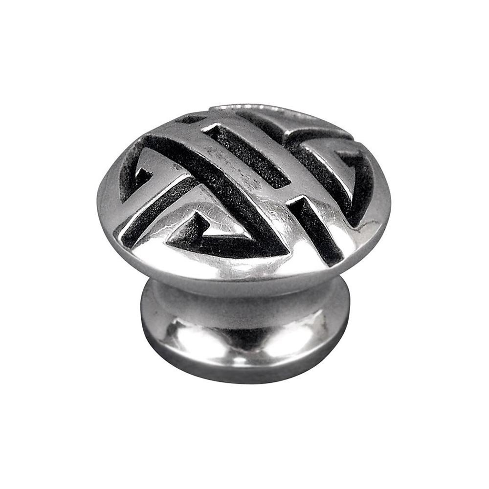 Vicenza Hardware Large Oriental Knob 1 1/8" in Antique Silver