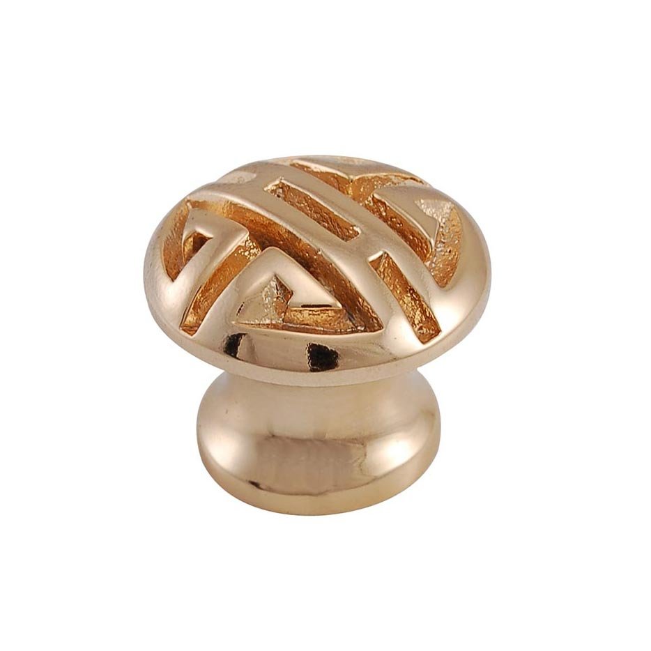 Vicenza Hardware Small Oriental Knob 15/16" in Polished Gold
