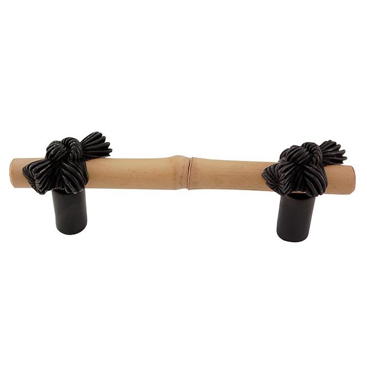 Vicenza Hardware Real Bamboo And Knot Handle 76mm in Oil Rubbed Bronze