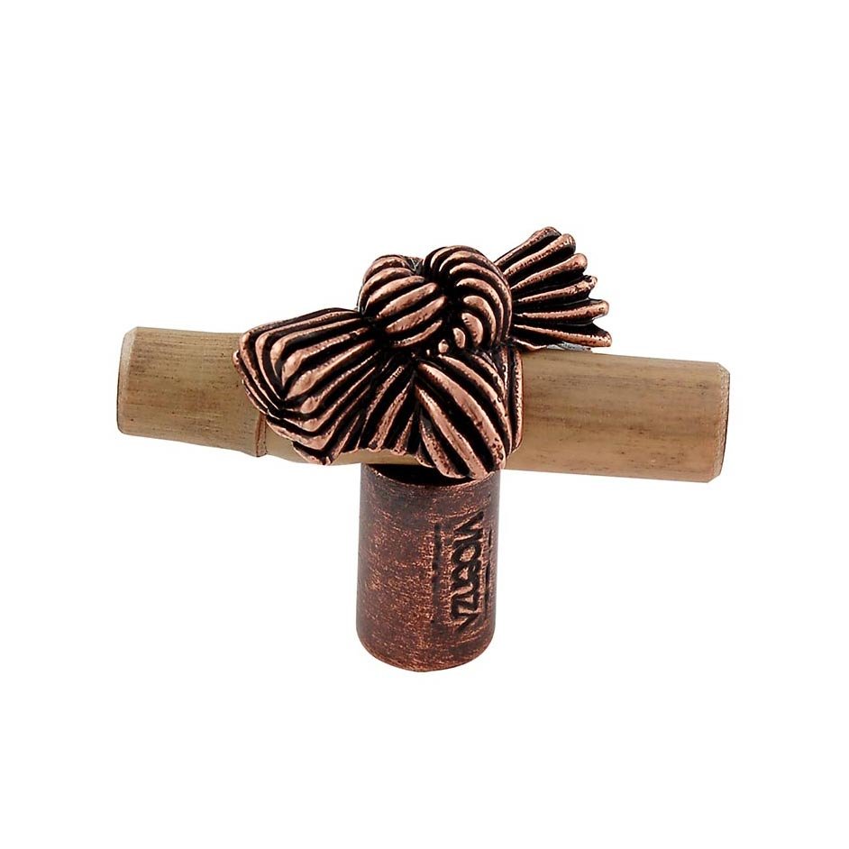 Vicenza Hardware Real Bamboo And Knot Knob in Antique Copper