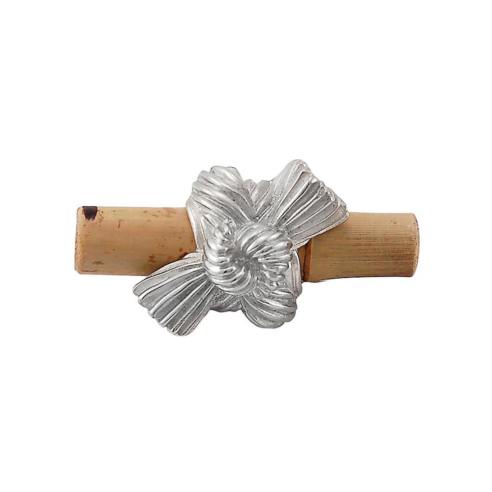 Vicenza Hardware Real Bamboo And Knot Knob in Polished Nickel