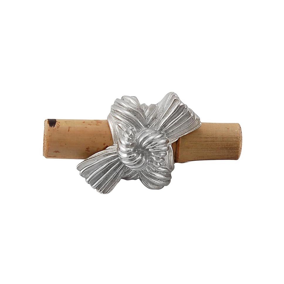Vicenza Hardware Real Bamboo And Knot Knob in Polished Silver