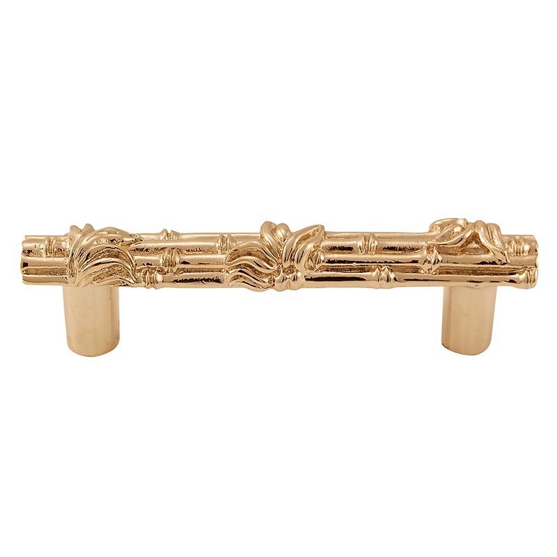 Vicenza Hardware Bundled Bamboo Handle 76mm in Polished Gold